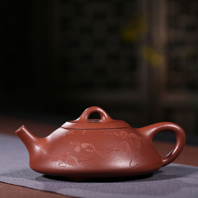 紫泥扁石瓢壶 掌中乾坤，茶韵悠长